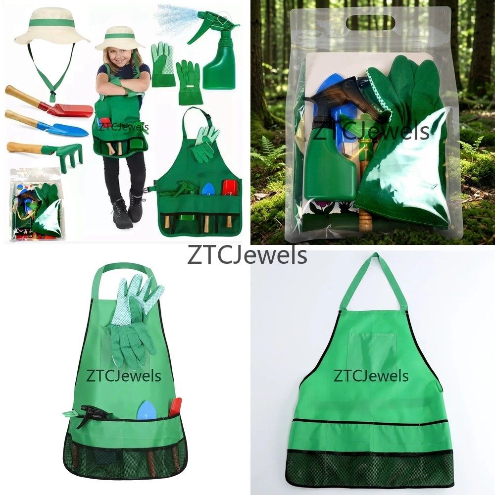 Детский садовый фартук с набор – обзор и цена Gardening Tools Girls
